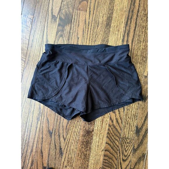 ATHLETA Womens Shorts Black With Zipper Size Small Inseam Of 2.5 Perfect Cond - Picture 1 of 5